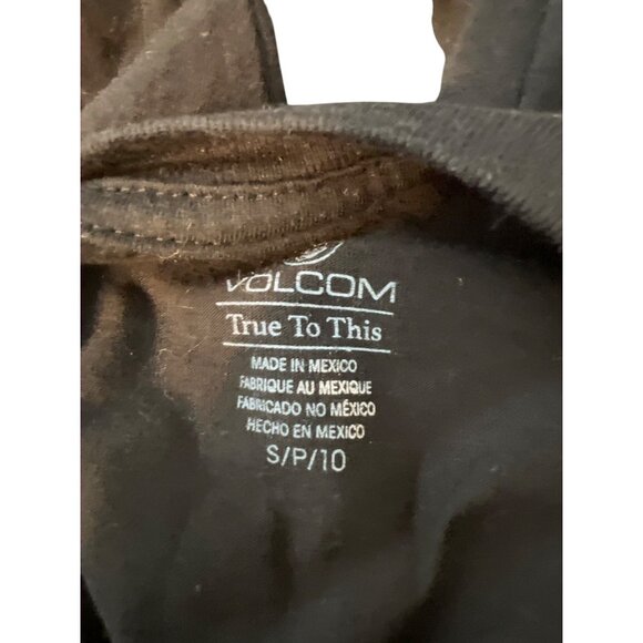 Volcom Long Sleeve Black T-Shirt Tee Rose Graphic Print Arm Design Size Small - Picture 5 of 5